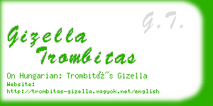 gizella trombitas business card